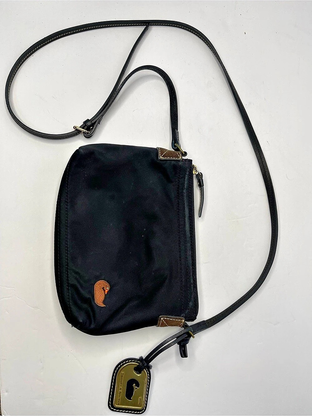 Dooney & Bourke Nylon Crossbody Black & Pink Bag